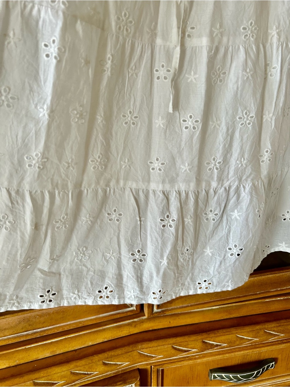 Rebellion White Tiered Eyelet Maxi Skirt - Picture 4 of 7